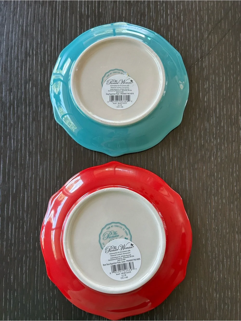 Pioneer Woman Holiday Floral Themed 6.5” Appetizer Plates Set of 2 NWT